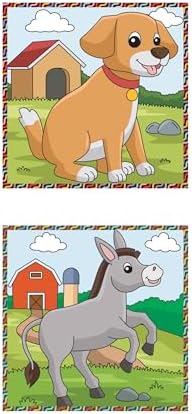 Alternative view of Manyetik Blok Çift Taraflı 9 Parçalı Mıknatıslı Puzzle 2 Görsel Köpek-Eşek