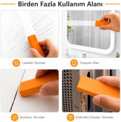 Alternative view of Çok Amaçlı Sihirli Köpük Temizlik Silgisi, Turuncu, Leke Temizleyici, Yüzey Parlatma