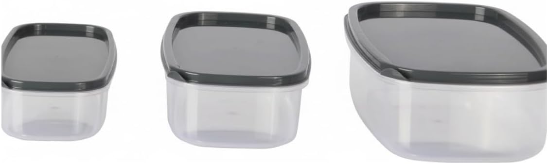 Sızdırmaz Üçlü Saklama Kabı Seti | 300 ml + 500 ml + 850 ml | BPA’sız Sağlıklı Plastik | Buzdolabı – Piknik – Ofis Yemek Kabı | Yiyecek Saklama Kutusu - Görsel 3