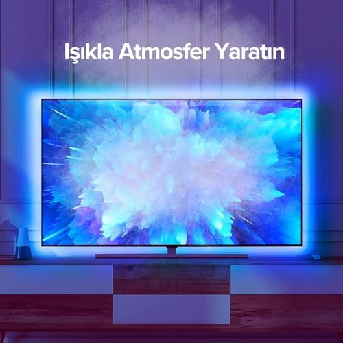 Alternative view of Tv Arkası Animasyonlu RGB Şerit Led Seti Kumandalı 3 Metre - Cata - 5v Usb girişli