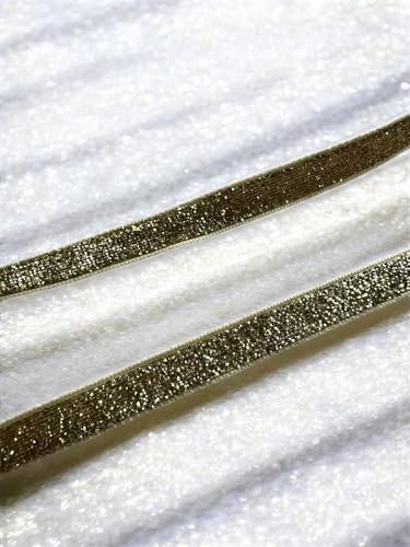 Yılbaşı Glitter Kurdele Seti, Yeşil, Kırmızı, Altın, Gümüş ve Beyaz, Dekoratif Parlak Şeritler, 5 Parça 2 metre (5, simli)