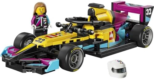 Speed Champions F1 ACADEMY Yarış Arabası 77258-10 Yaş ve Üzeri Çocuklar için Kasklı ve Peruklu Bir Kadın Sürücü Minifigürü İçeren Yaratıcı Oyuncak Yapım Seti, Hediye Fikri (201 Parça)