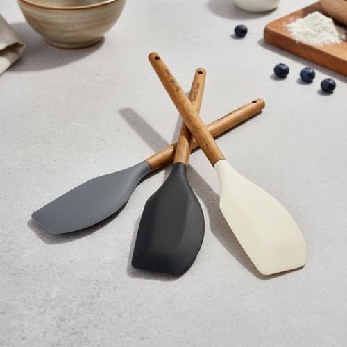 Alternative view of Akasya Saplı Premium Silikon Spatula – Isıya Dayanıklı, Yapışmaz ve Çizmez Yüzeyli, Doğal Ahşap Saplı Mutfak Gereci (ÜÇ RENK SEÇENEĞİ) (BEYAZ)