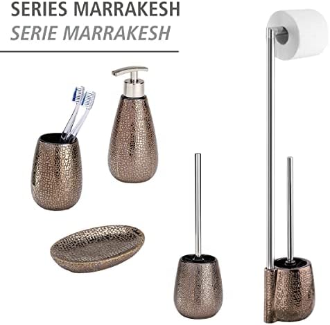 Marrakesh klozet takımı, tuvalet fırçası tutucu, seramik, Ø 12,5 x 41 cm, kahverengi