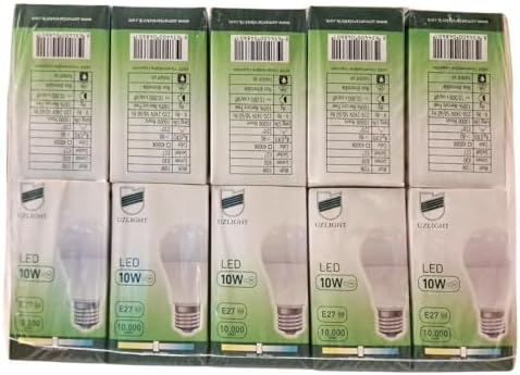 Alternative view of 10'lu Uzlight 10W A60 E27 4000K Gün Işığı Led Ampul