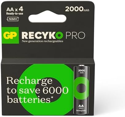 GP Batteries ReCyko Pro AA Kalem Ni-Mh Şarjlı Pil, 1.2 Volt, 4'lü Kart