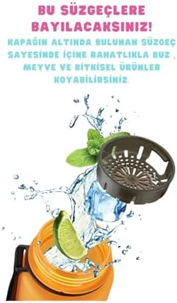 Alternative view of 1000ml Büyük Boy Silikon Gövde Tritan Su Matarası (Kahverengi)