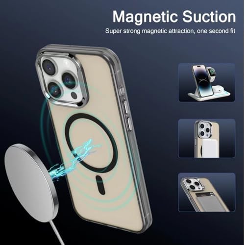iPhone Kılıfı iPhone 16 Magsafe Uyumlu Arkası Mat Silikon Kılıf Yükseltilmiş Lens Çerçeveli Telefon Kılıfı Darbeye Karşı Koruma Ultra Şık Açık Lila - Görsel 2