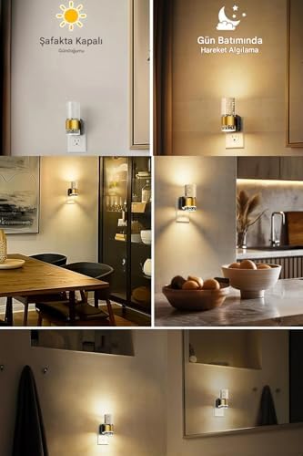 Neo Vista LED Sensörlü Aplik Gece Lambası, Duvar Tipi, Modern Tasarım, İç Mekan Aydınlatması