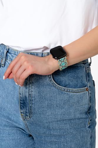 Alternative view of Hippi Charm Silver 42-44-45-49 mm Apple Watch Braided Band