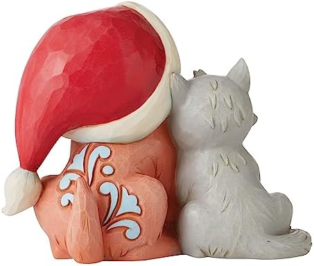 Jim Shore Heartwood Creek Noel Baba Şapkalı Kedi Yavrusu Figürü, 11.1 cm, Çok Renkli - Görsel 3