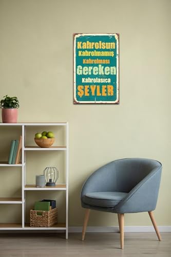 Kahrolsun Kahrolmamış Kahrolması Gereken Retro Vintage Ahşap Mdf Tablo Drtr003