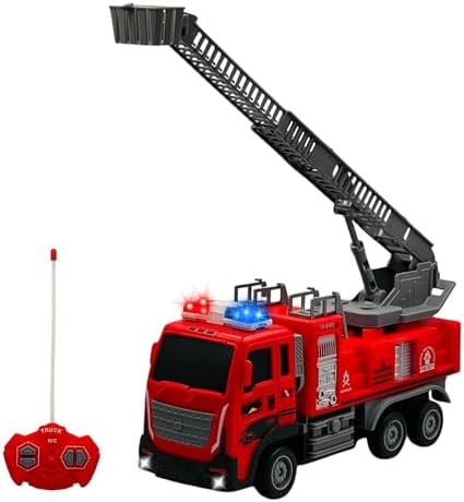 Alternative view of /Oyuncak Uzaktan Kumandalı İtfaiye Şarjlı Işıklı Full Fonksiyon Merdivenli Su Hortumlu Vinçli Model (KIRMIZI MERDİVENLİ)