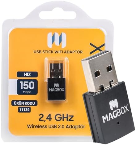 Alternative view of Mini Usb Stick Wifi Adaptör, 7601 Chipset, 2.4GHz, 150 Mbps, HD Uydu Alıcı Uyumlu Usb Stick Wifi Adaptör, 802.11N,