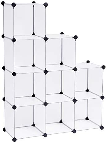 9 Bölmeli Raf Sistemi, Ayakkabı Rafı, Banyo Rafı, Giysi Dolabı, Oyuncak Dolabı, 93 x 31 x 123 cm, Beyaz Lpc115S - Görsel 3