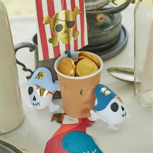 Alternative view of Pirate Skulls Surprise Balls Korsan İskelet Sürpriz Toplar 3lü