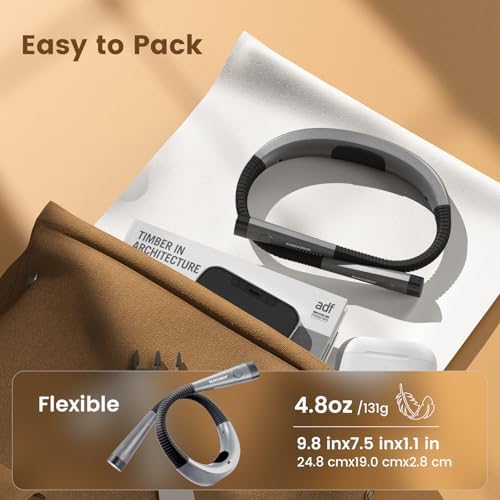 Glocusent Boyun Okuma Işığı, Geceleri Yatakta Okumak için Kitap Işığı, 80+ Saate Kadar Uzun Ömürlü Şarj Edilebilir Boyun Işığı, 3 Renk ve 6 Parlaklık Seviyesi, Hevesli Okuyucular için Mükemmel (gri)