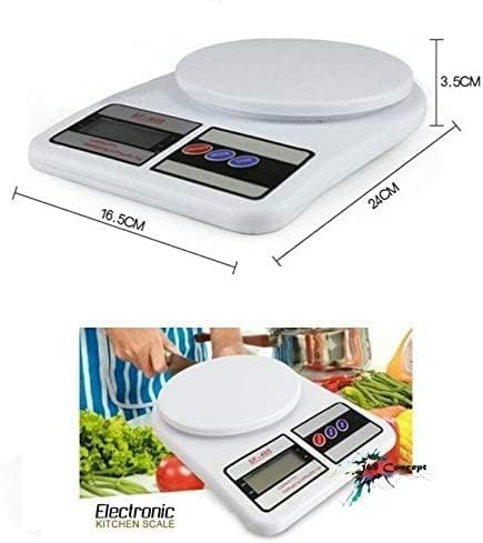 Mutfak Tartısı, Elektronik Hassas Mutfak Terazisi, Tartısı, Dijital Mutfak Tartısı, Mutfak Terazisi, 10 kg 1 gr Hassasiyet, Dara Özelliği [Enerji Sınıfı A++]