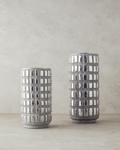 Glossy Stoneware Vazo Silver - Görsel 3