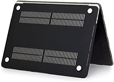 MacBook Pro 13 İnç Kılıf A1425 A1502 Uyumlu Sert Kapak Hard Case Koruyucu Retina 13 Laptop Kılıfı Siyah Mermer Desenli İnce Hafif Tam Koruma Siyah - Görsel 2