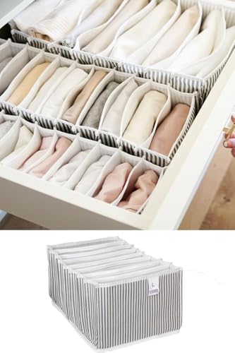 Alternative view of Akordiyon Düzenleyici Organizer Kumaş Sütyen Çamaşır Düzenleyici Çekmece İçi Organizer, Katlanabilir İç Çamaşırı Organizeri, Dolap ve Çekmece Düzenleyici (24x37x18 Cm)
