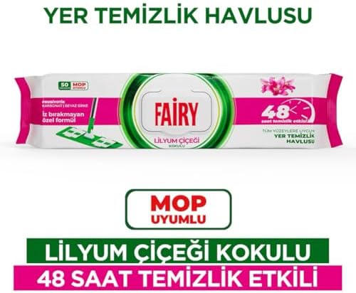 Alternative view of Çok Amaçlı Mop Uyumlu Yer Temizlik Havlusu 50 Yaprak | Lilyum Çiçeği| Beyaz Sirke & Karbonat | 48 Saat Temizlik Etkili | İz Bırakmayan Formül