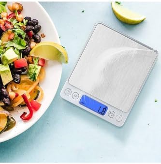 Jouis Dijital Mutfak Hassas Tartı, 3 KG Kapasite, 0.1 Gr Hassasiyet, LCD Ekran, Mutfak ve Kuyumcu Terazisi