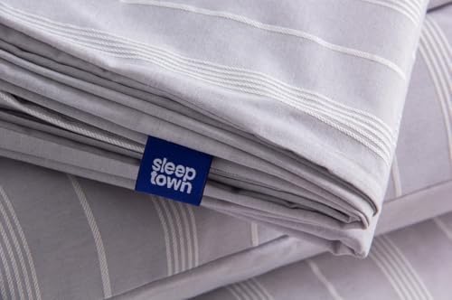 Sleeptown Keten Görünümlü Armürlü Pamuk Nevresim Takımı Tek Kişilik 160x220 Gri - Görsel 2