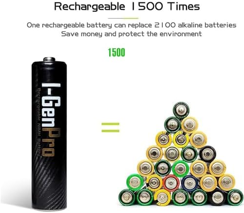 I-Gen Pro P103 8 Adet AA 2950 mAh Şarj Edilebilir Kalem Pil 1.2V Ni-MH Şarjlı Pil - Görsel 3