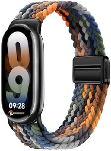 Alternative view of Xiaomi Mi Band 10/9/8 ile Uyumlu Örgü Loop Kordon Manyetik Toka Mekanizmalı Yumuşak ve Konforlu Smart Band10 Kordon Terletmeyen Hafif ve Elastik Kumaşlı Mi Band 10 Kordonu