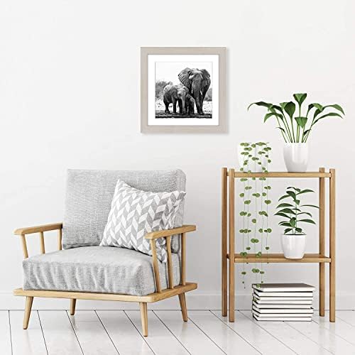11x11 Resim Çerçevesi Açık Ahşapta - 8x8 Mat ve 11x11 Ekranlar Matsız - Kırılmaz Camlı Kompozit Ahşap - Duvar için Yatay ve Dikey Biçimler - Görsel 3