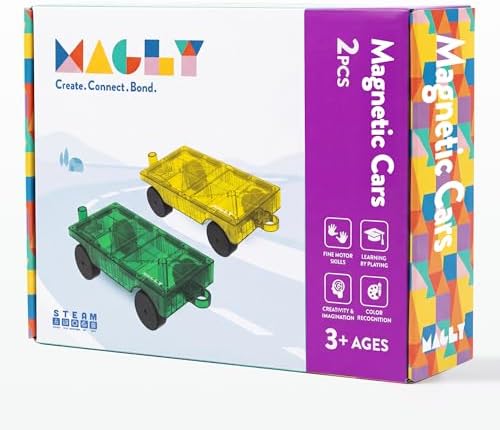 Alternative view of Magly Magnetic Cars Manyetik Araç Oyun Seti - Çocuklar İçin Manyetik Yapı Blokları Araba Eklentisi