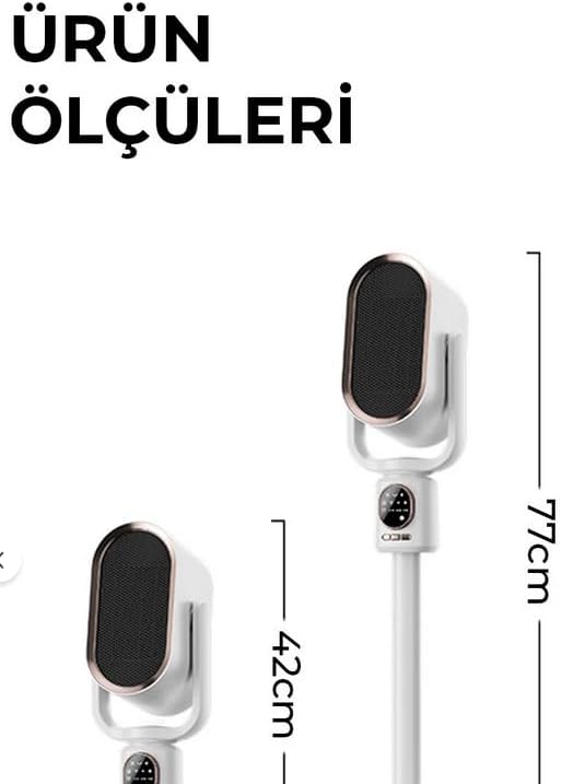 Alternative view of ROBO Teleskopik Ayaklı Isıtıcı, 2251-2500W, Gri, Taşınabilir, İç Mekan Kullanımı, Elektrikli, 220-240V, 50/60 Hz