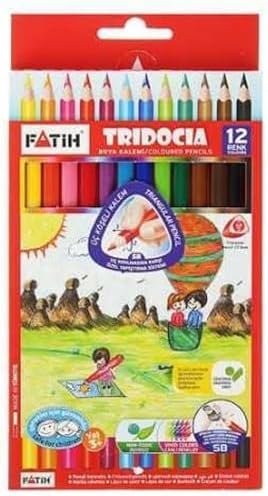 Alternative view of Tridocia Üçgen Mercan Rengi Kuru Boya, 12 Renk