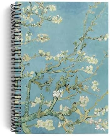 Vincent Van Gogh/Almond Blossom,1890 | Spiralli Defter 01 | A5 | Çizgisiz | 100 Sayfa | Sanat - Görsel 3