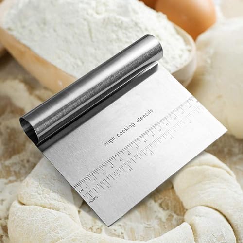 Alternative view of Çelik Hamur Kesici,Metal Hamur Sıyrıcı,Pasta Sıyırma Aparatı,Hamur Dilimleyici,Pasta Ve Pastacılık İçin Çelik Şekillendirici Ve Hamur Porsiyonlayıcı
