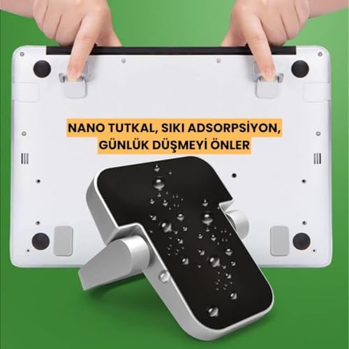 Alternative view of Coofbe 2 Adet Yapışkanlı Katlanılabilir Laptop Standı Portatif Macbook Bilgisayar Laptop Stand Ayagi Siyah