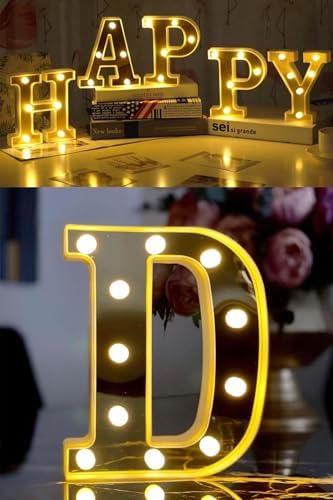 Dekoratif Led Işıklı 3D Büyük Boy Organizasyon Doğum Günü Kutlama (D)
