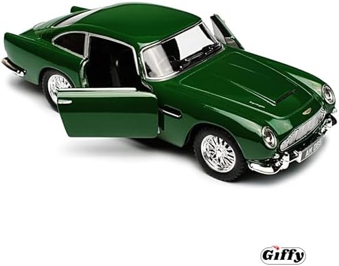 Oyuncak Diecast Metal ASTON MARTİN DB5 Model Araba Kutulu Koleksiyonluk Figür 1:24 Ölçek Bej ve Yeşil Renk (Yeşil) - Görsel 3