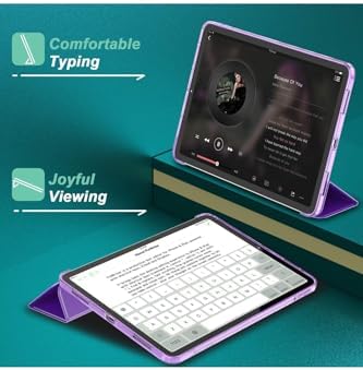 Ipad Air 11 M3 (2025) / M2 (2024) / Air 10.9 (2022/2020) Ile Uyumlu Kapaklı Standlı Uyku Modlu Smart Kılıf, Clove Purple - Görsel 3