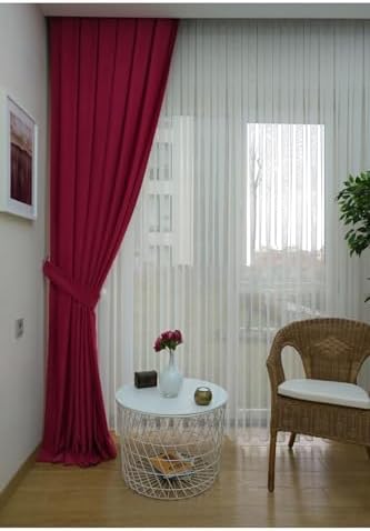 Alternative view of Ev Depo Home Taç Fuşya Düz Renk Soft Fon Perde Pilesiz Düz Dikim Ekstrafor Büzgü Tek Kanat TACEKSSOFTFONPERDE001, Fuşya, 60 x 260