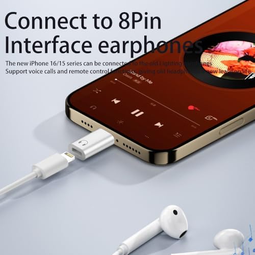 USB-C - 8Pin (Lightning) Kulaklık Adaptörü | Hi-Fi Ses Kalitesi | Mikrofon ve Kumanda Destekli OTGLV
