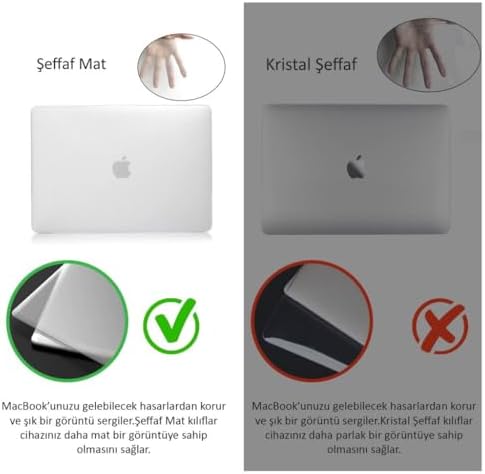 MacBook Pro 13 İnç Kılıf A1425 A1502 Uyumlu Sert Kapak Hard Case Koruyucu Retina 13 İnç Laptop Kılıfı Çizilme ve Darbelere Dayanıklı İnce Hafif Tam Korumalı Kapak Siyah - Görsel 2