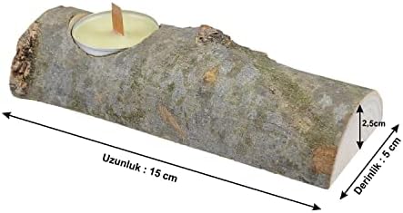 Alternative view of X-Perk Ahşap Kütük Mumluk Boyu 15 cm