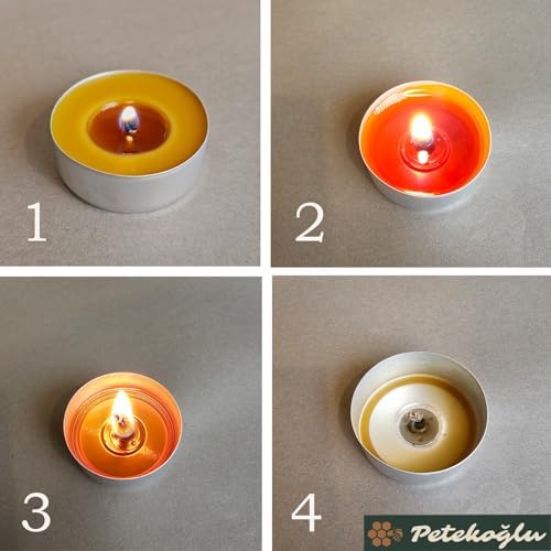 Alternative view of 25 Adet Standart Tealight Mumları, 4+ Saat Yanma Süresi, Kaliteli Fitil, Türk Malı, Küçük ve Şık Mini Mumlar, Düğün ve Doğum Günü Dekorasyonu İçin Romantik Aydınlatma