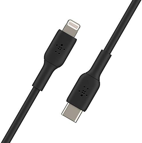 Alternative view of USB-C/Lightning kablosu (iPhone 14 veya eski modeller için hızlı şarj için iPhone kablosu) Boost Charge MFI sertifikalı iPhone USB-C kablosu (siyah, 2 m)