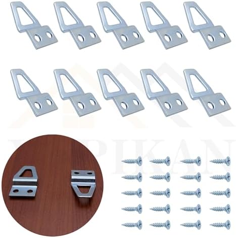 MR.BRACKET 10 ad. Tablo Kancası Kıvrık Model - Metal Çerçeve Askısı Aparatı - Vidalı Fotoğraf Resim Asma Kancası