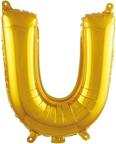 Alternative view of U Harfi 16 İnç Gold Renk Folyo Balon 36 CM (Altın)