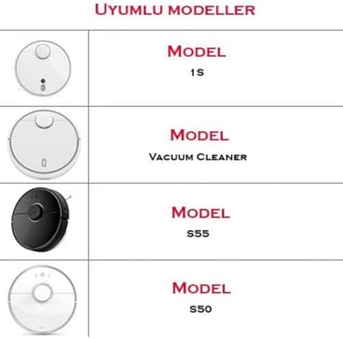 Siyah 3 Kollu Yan Fırça Roborock ile Uyumlu S50 S6 S60 S65 S55 S5 Max ile Uyumlu 4 Adet Yan Fırça