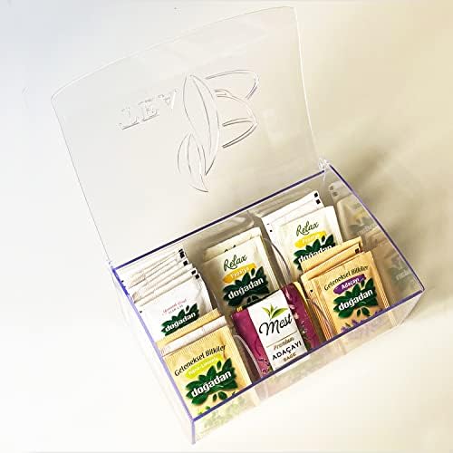 Alternative view of 6 Bölmeli Şeffaf Poşet Çay Kutusu, Akrilik Şeffaf Poşet Çay Kutusu,  6 Bölmeli Kapaklı Paket Çay Kutusu, Akrilik Çay Kutusu, Şeffaf Çay Kutusu 732